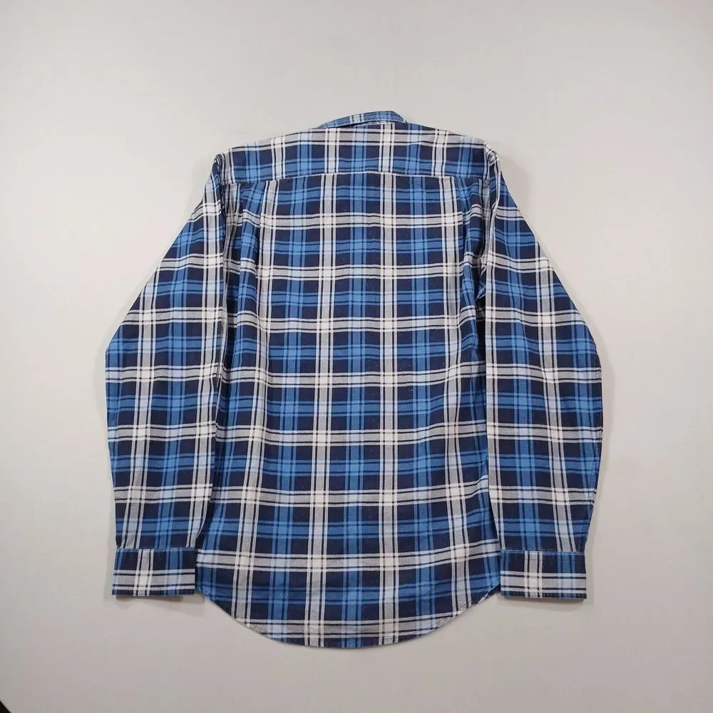 Polo Ralph Lauren Flannel Shirt‎ Mens Small Montauk Blue Classic-Fit Plaid $168